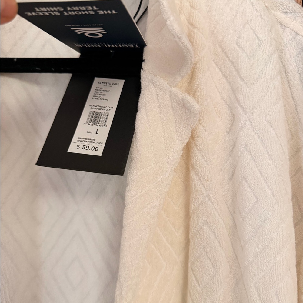 Kenneth Cole Off-White Textured Jacket - Picture 3 of 4
